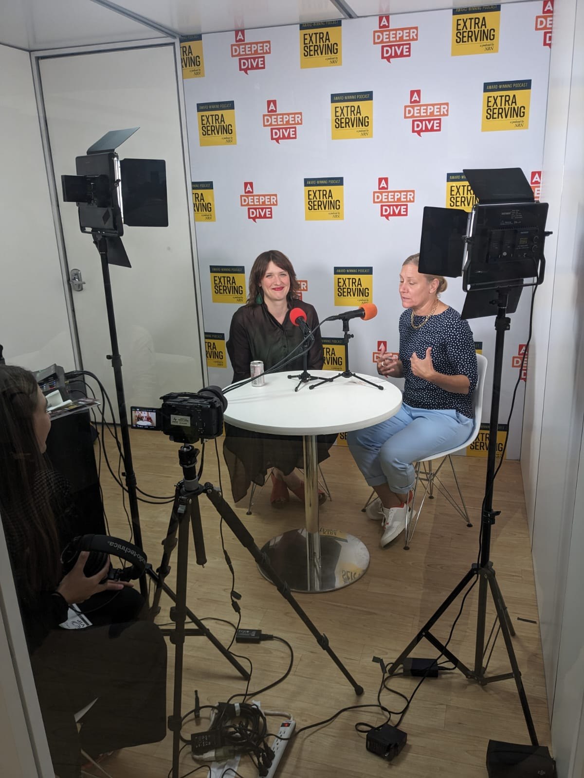 On a podcast