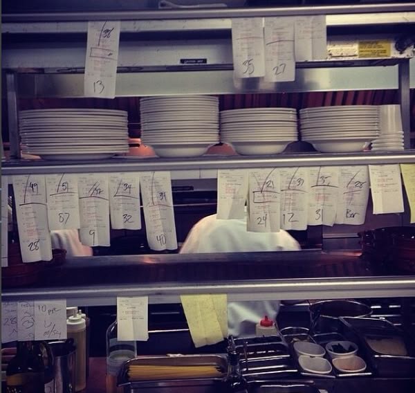 The chit rail — covers, fired by hand